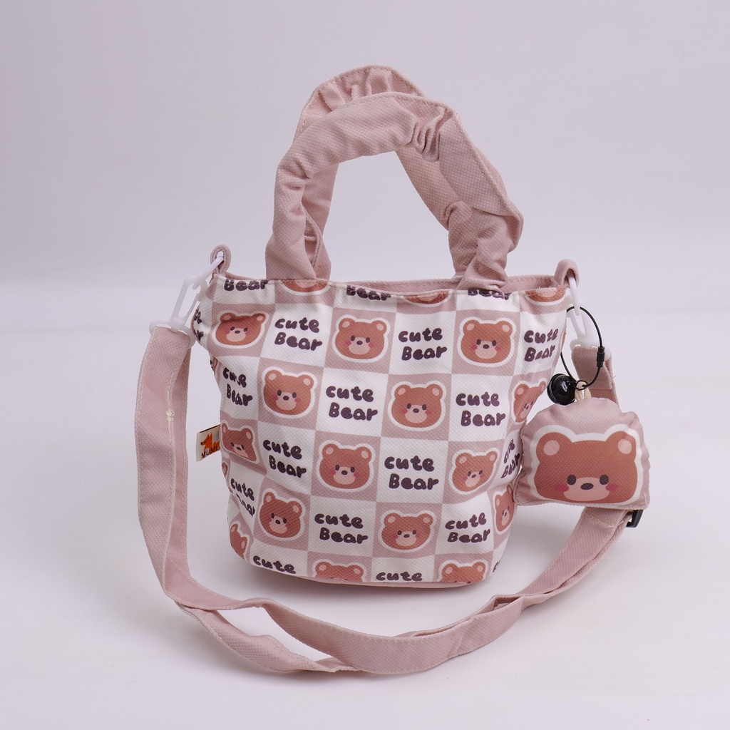 Bear Handheld Shoulder Bag – Brown
