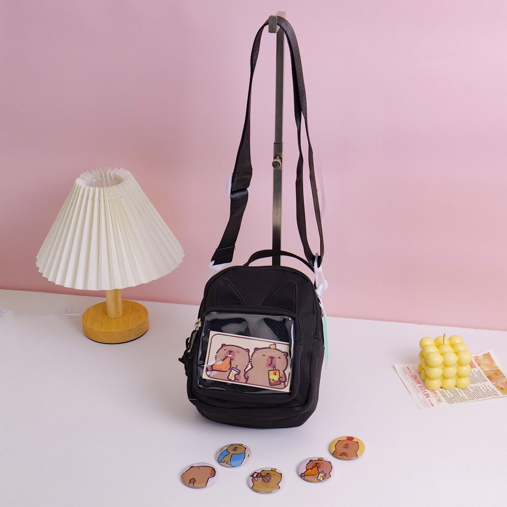 Capybara Series Shoulder Bag - Black