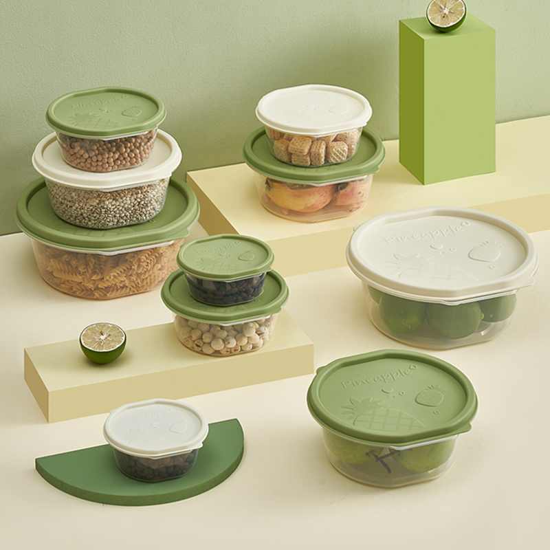 Round large 3pcs fresh-keeping box set