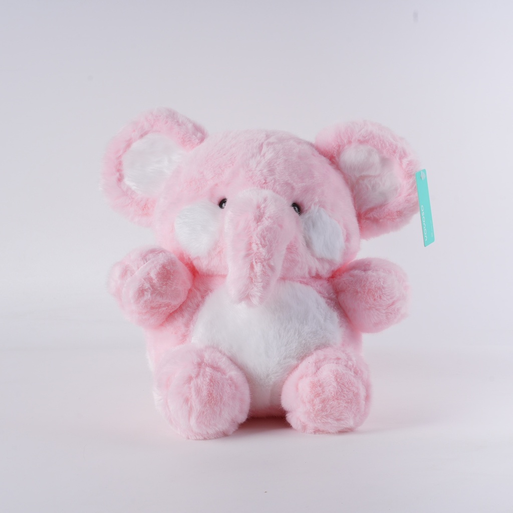 HY-MR8006 Pink Sitting Elephant Plush Toy - 30CM