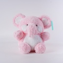 HY-MR8006 Pink Sitting Elephant Plush Toy - 30CM