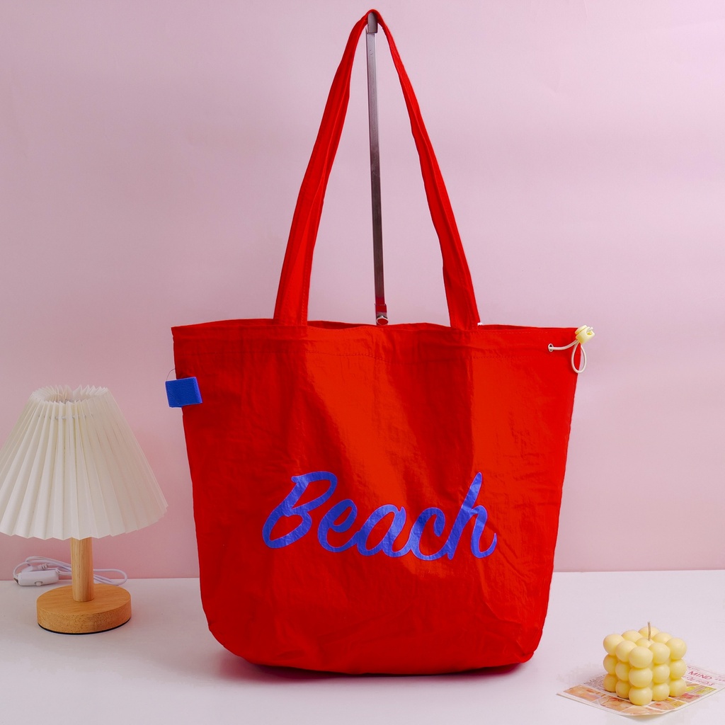 Quick-Dry Series Drawstring Canvas Bag - Red