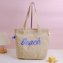 Quick-Dry Series Drawstring Canvas Bag - Beige