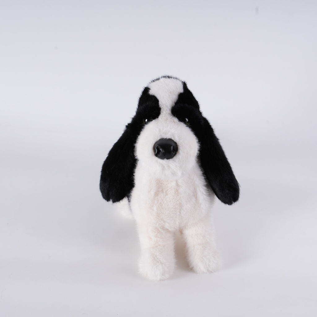 HY-MR8006 Black Long-Eared Puppy Plush Toy – 23cm