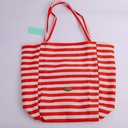 Reversible Striped Shoulder Bag - Red