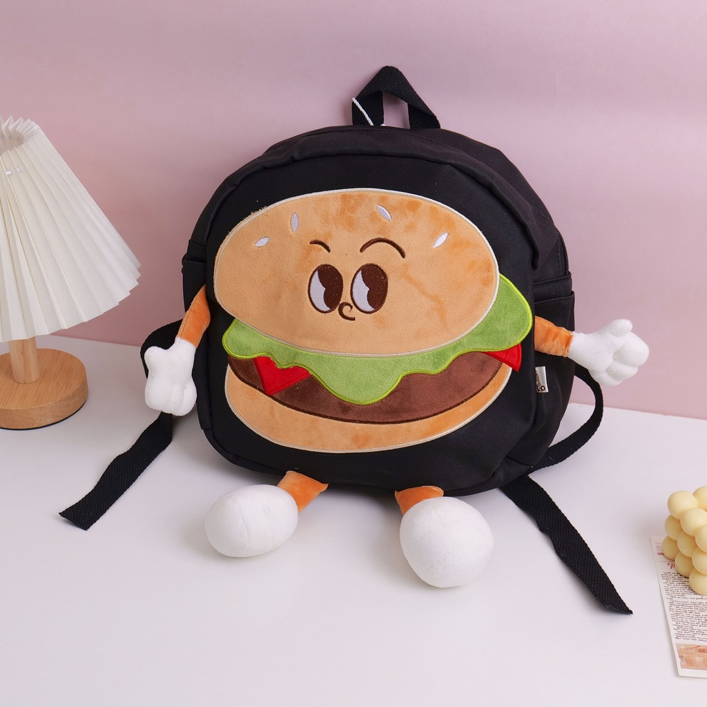Candy Toy Series - Candy Toy Series - Large Hamburger Shoulder Bag - Black
