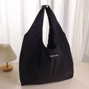 Large Capacity Underarm Shopping Bag - Black