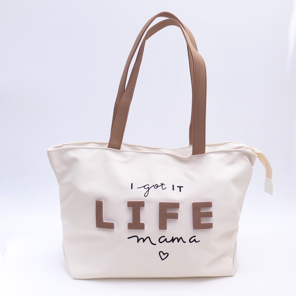 Letter Tote Bag - White