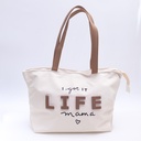 Letter Tote Bag - White