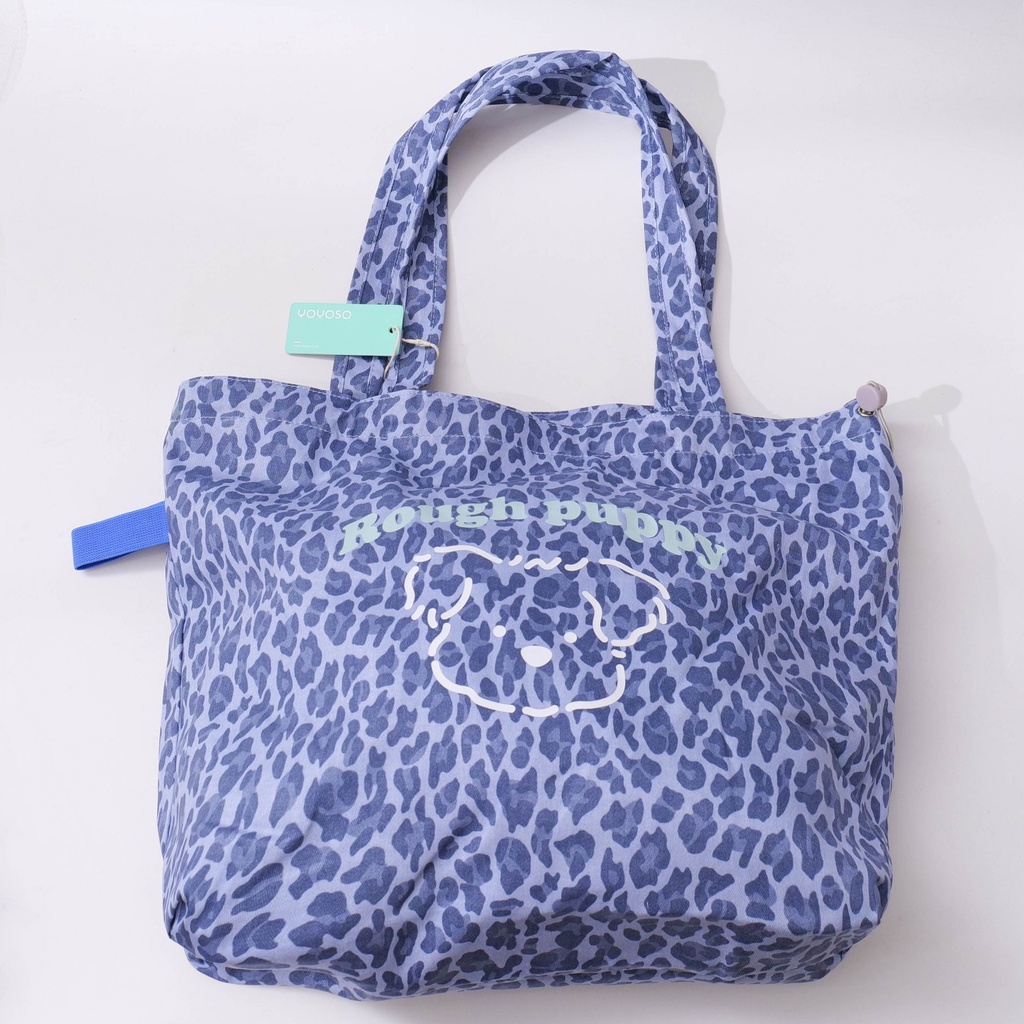 Leopard Print Series Women’s Shoulder Bag - Blue