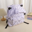 Cat Ear Graffiti Backpack - Grey