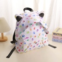 Cat Ear Graffiti Backpack - White