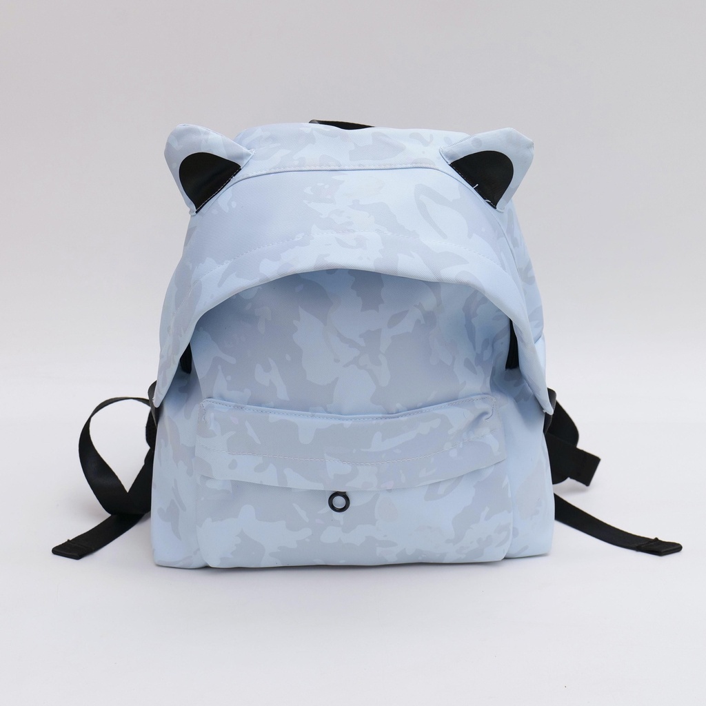 Cat Ear Graffiti Backpack - Blue