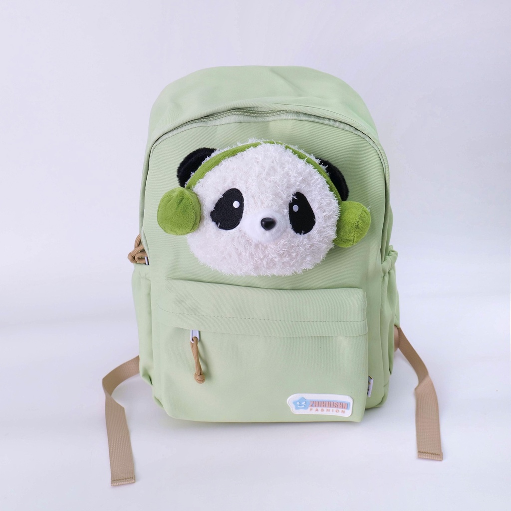 Cartoon Head Kids' Backpack - Green