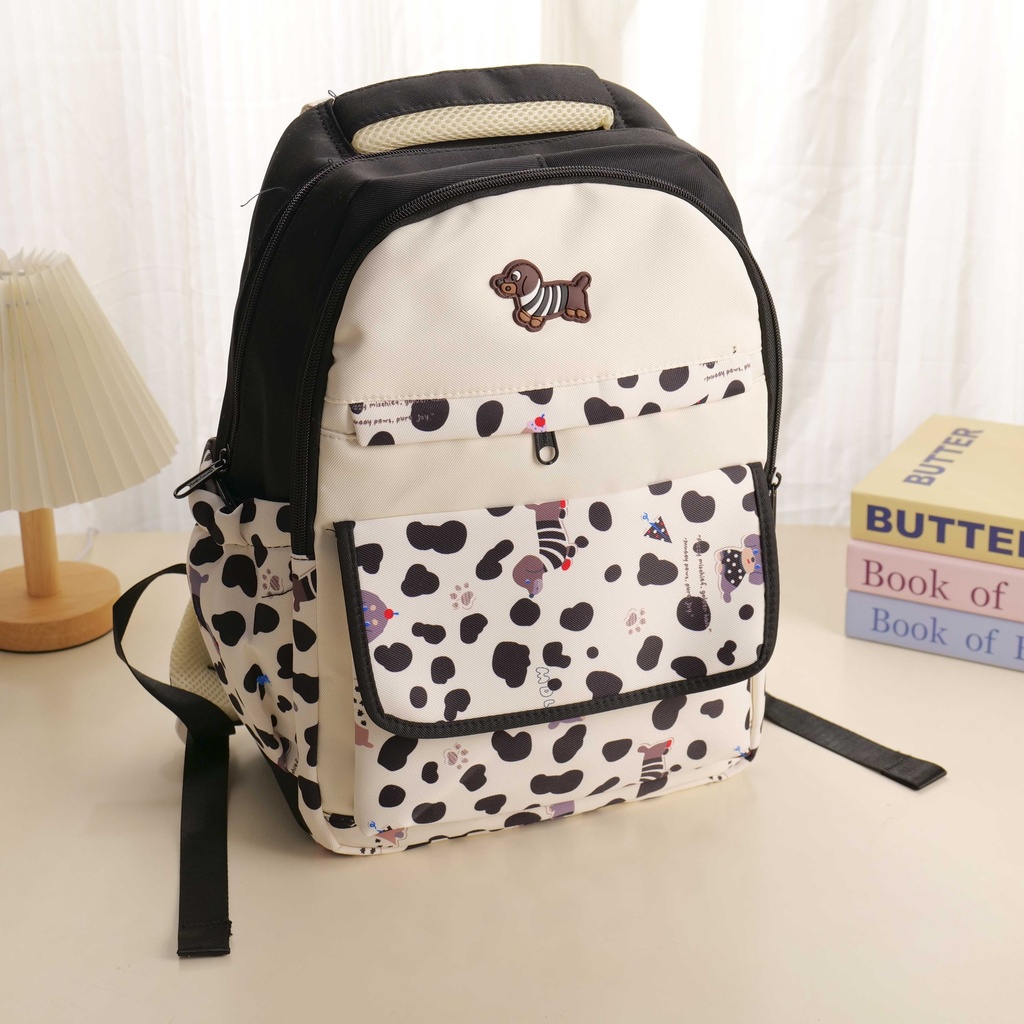 Cute Puppy Backpack - Black
