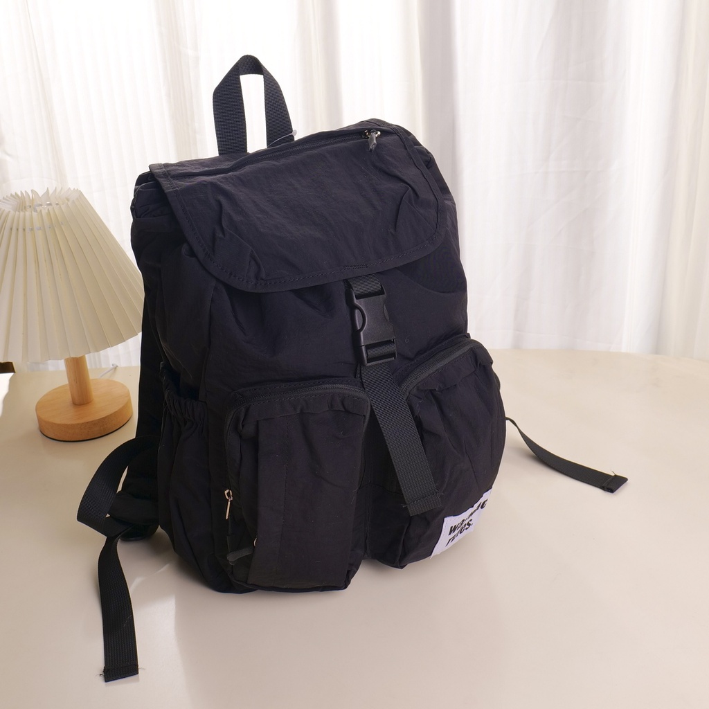 Front Pocket Backpack - Black