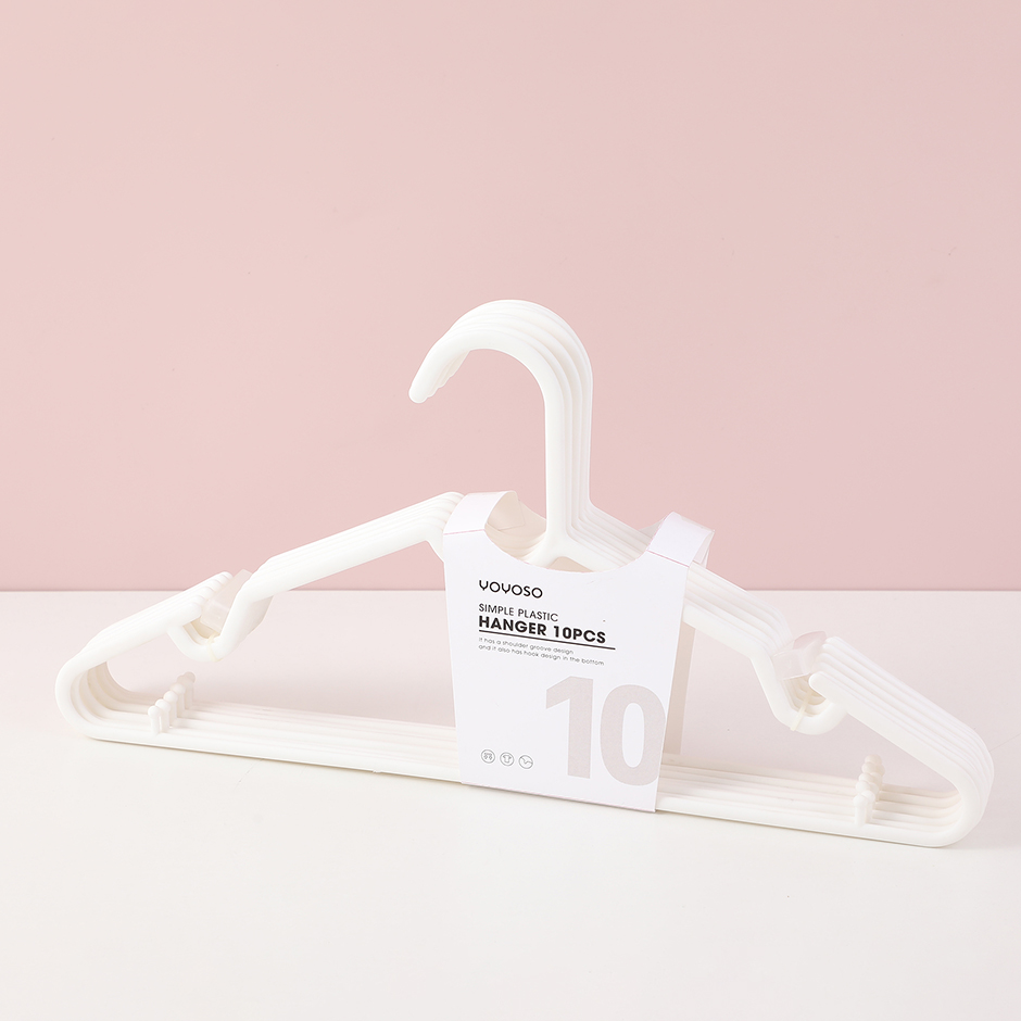 Simple plastic hanger 10pcs