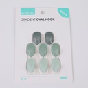 Gradient oval hook 8pcs