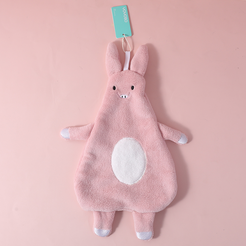 Pink kangaroo hand towel