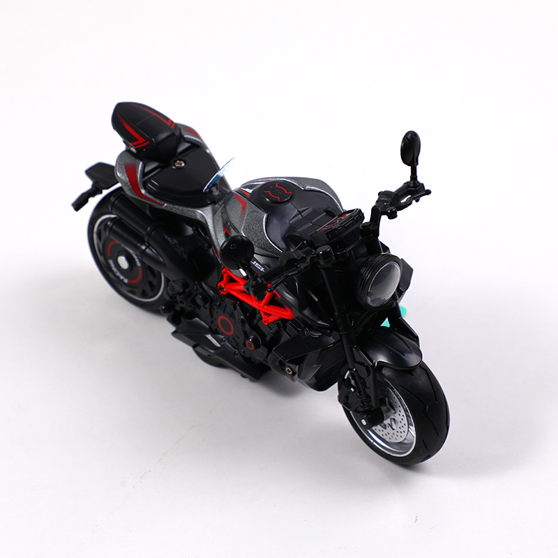 1:10 Alloy pull-back motorcycle with lig
