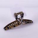 Leopard Print Series Cross Acrylic Claw Clip
