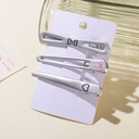 Silver Hair Clip Set 001-3pcs