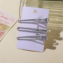 Silver Hair Clip Set 002-3pcs