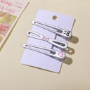 Silver Hair Clip Set 004-3pcs