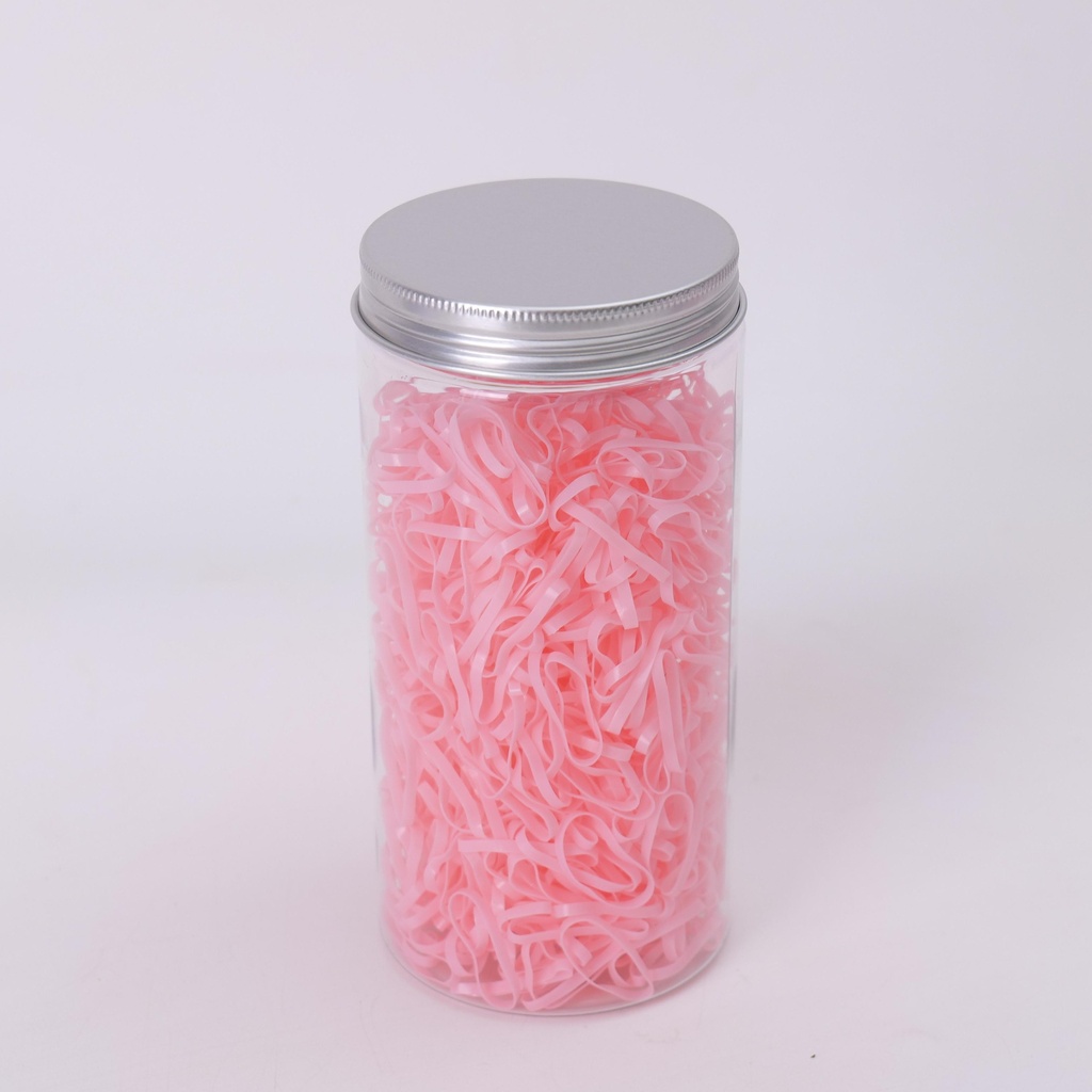 Large Round Bucket Disposable Hair Ties