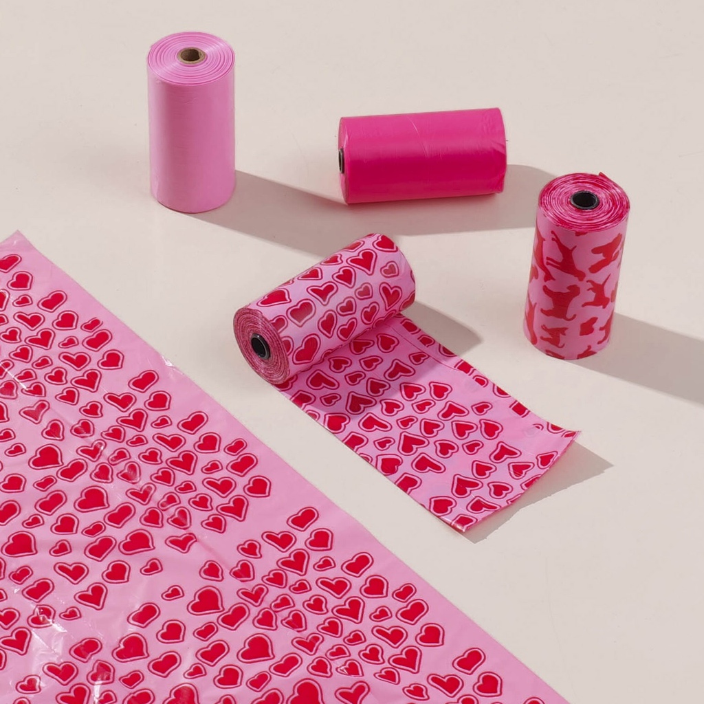 Pink Pet Waste Bags 4 Rolls (20pcs)