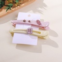 Pink Checkered No-Crease Hair Clip – 2pcs