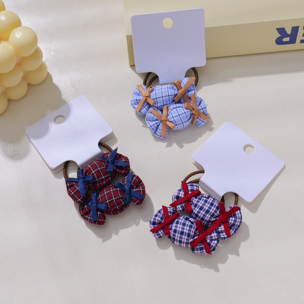 Plaid Series Kids Candy Hair Ties