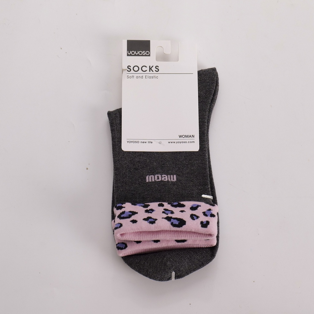 Pink Leopard Women's Mid-Calf Socks