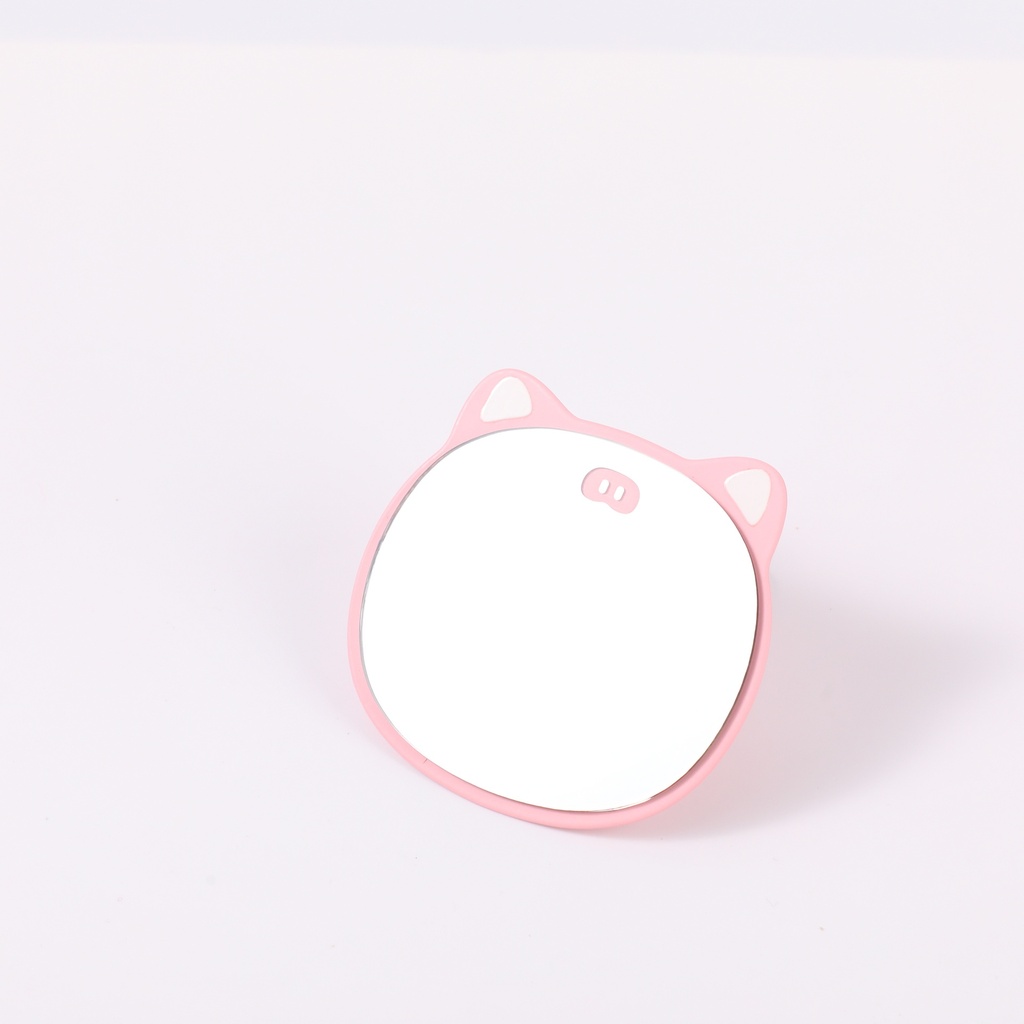 Little Piggy Small Dual-Use Metal Table Mirror