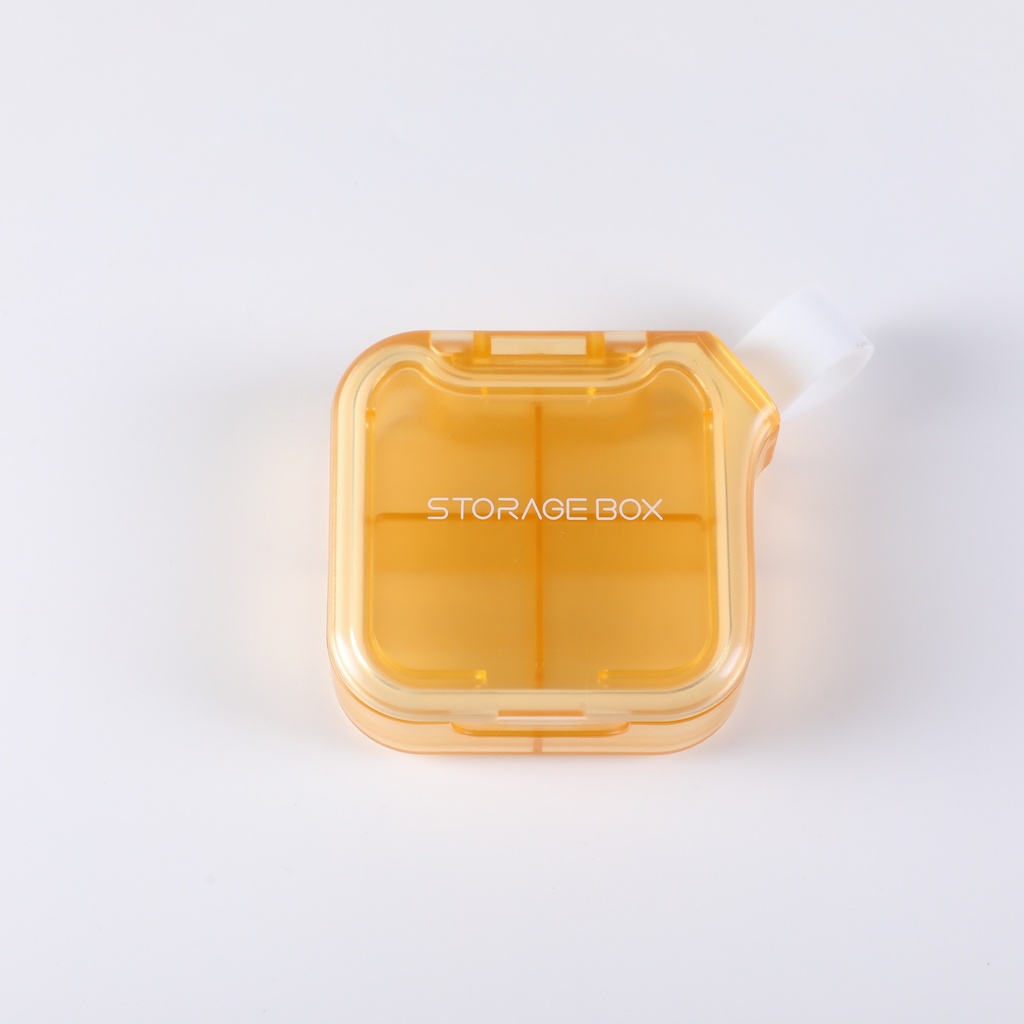 Simple 4-Compartment Portable Pill Box