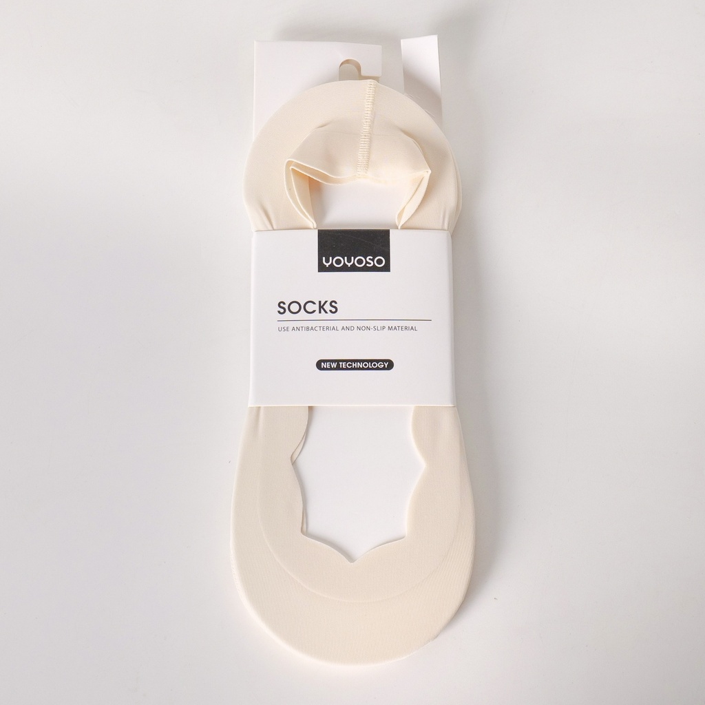Seamless Wave-Edge Low-Cut Women's Invisible Socks (2 Pairs)