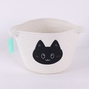 Black Cat Cotton Rope Basket – Small