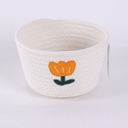 Orange Blossom Cotton Rope Basket – Small