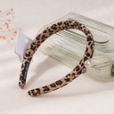 Leopard Print Series Pearl Fabric Headband