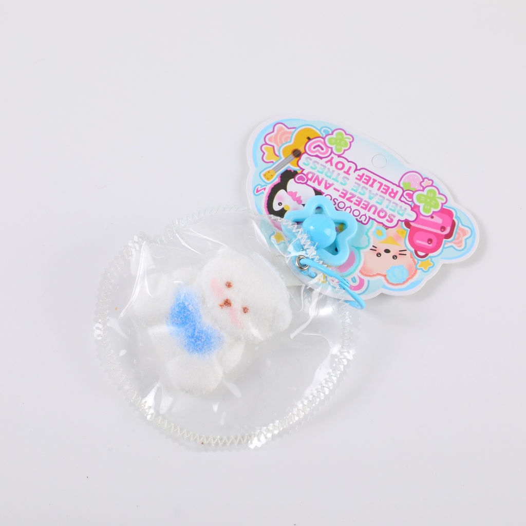 Little Bear with Bib Small Squishy Stress Relief Toy