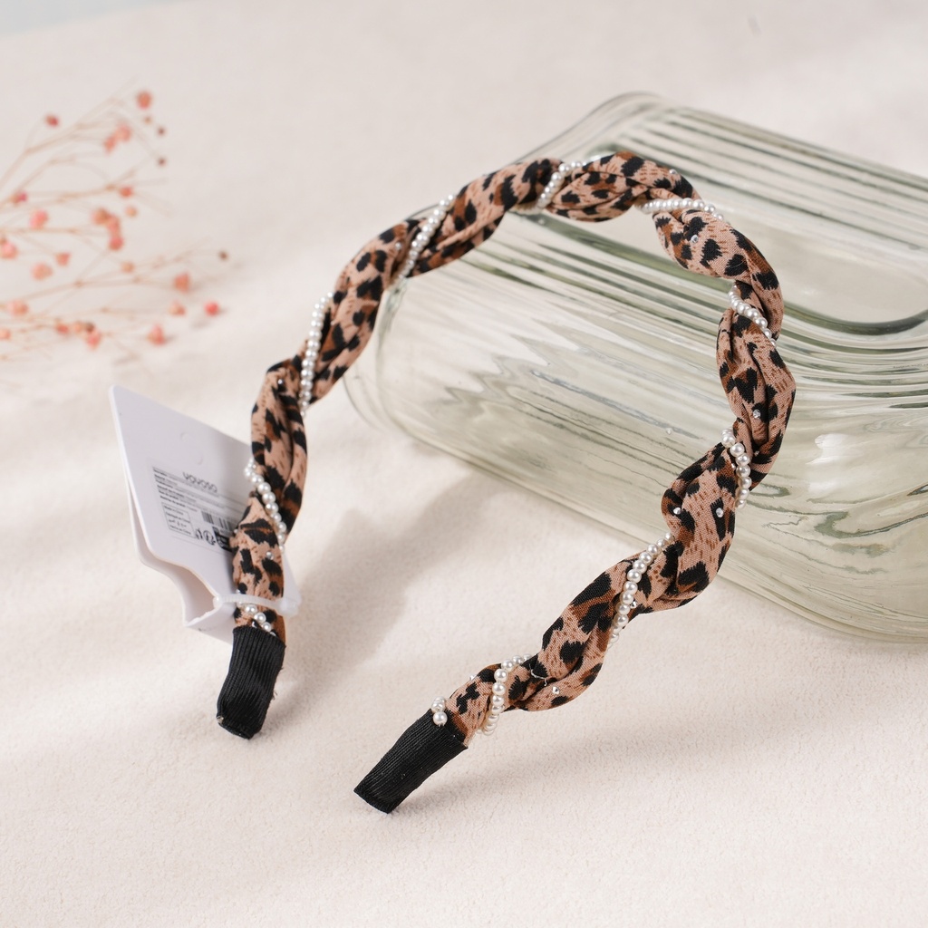 Leopard Print Series Twist Fabric Headband
