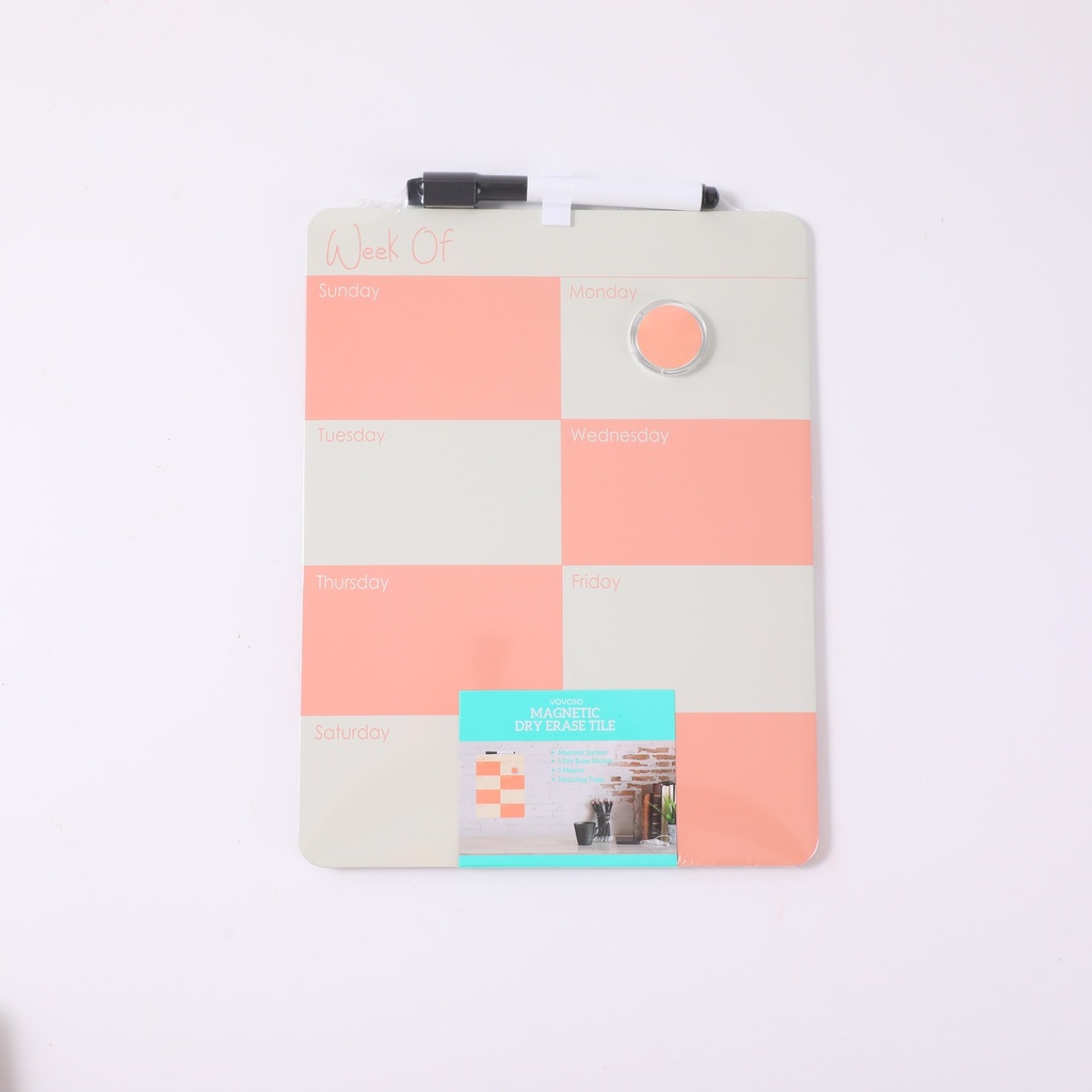 Orange Vertical Magnetic Weekly Planner 8.5*11