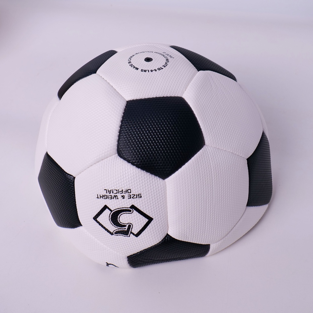 Size 5 Textured Imitation PU Soccer Ball – Classic Black and White