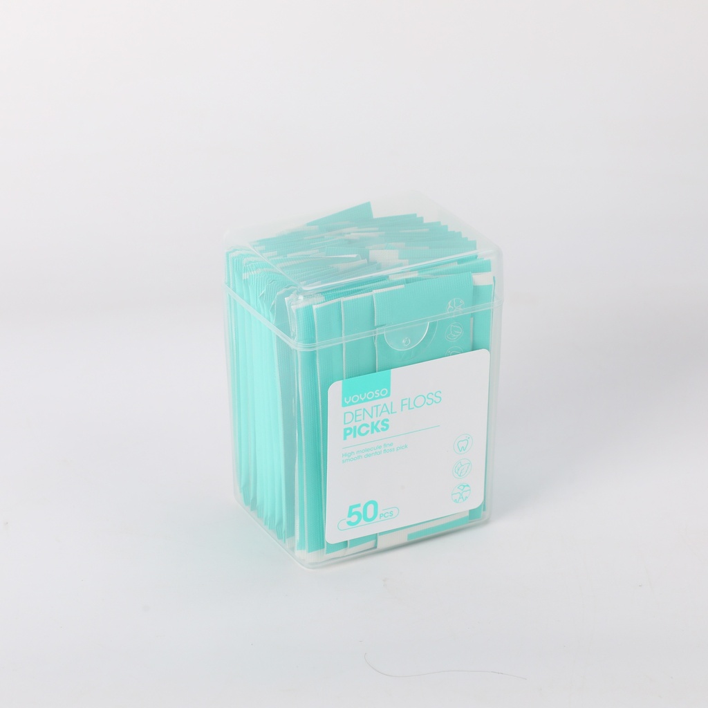 (HS-YS6001) Individually Packaged Dental Floss Picks – 50pcs