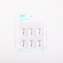 Home Transparent Adhesive Hooks Type A 6pcs - Rectangle