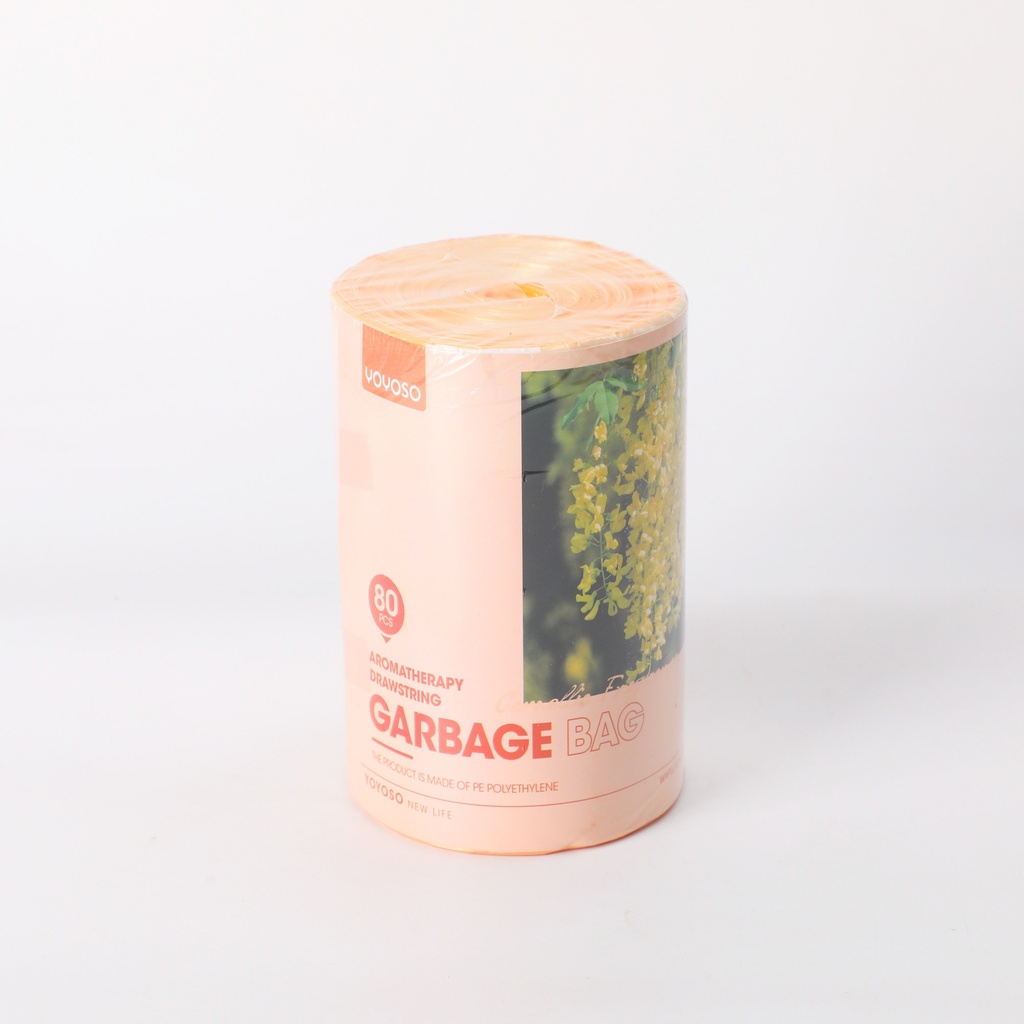 Aromatherapy drawstring garbage bag 80pcs- yellow