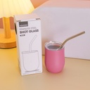 HS-BWB6001 Stainless Steel Shot Glass – Style A 90ml Pink
