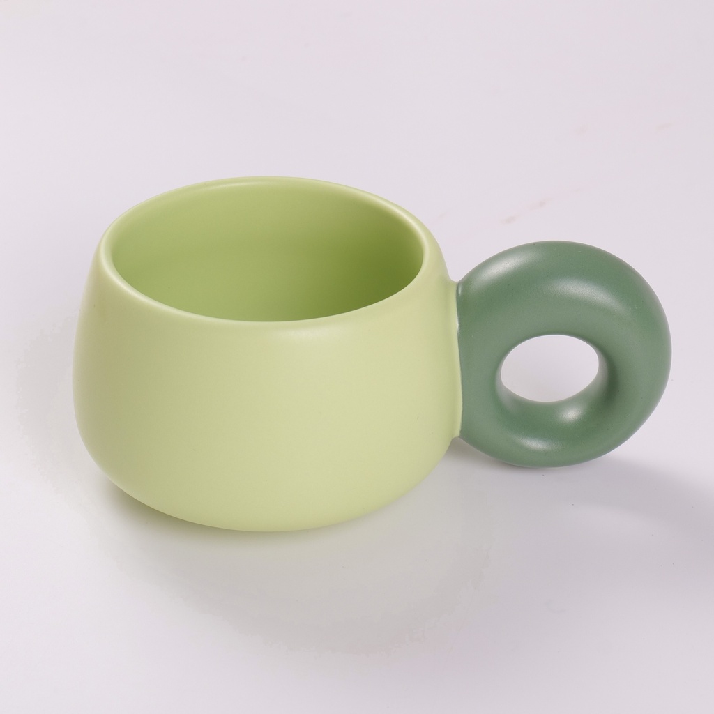 HS-TCB6001 Round-Belly Circle Mug 320ml - Green