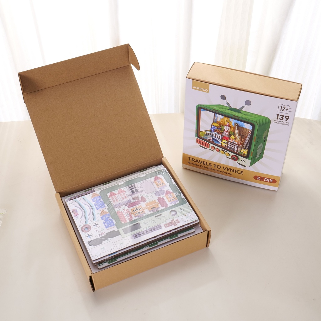 68066 Wooden TV Architecture Puzzle – 139 pcs