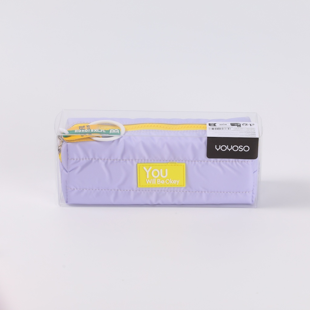 Embroidery Series – Purple Square Multi-Purpose Pencil Case